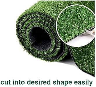 Synthetic Artificial Grass Turf 0.4" Customized Sizes, Drainage Holes Pet Faux Grass Astroturf Rug Carpet 3FTX17FT Indoor Outdoor Rug Area Garden Decor