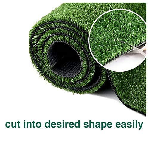 Synthetic Artificial Grass Turf 0.4" Customized Sizes, Drainage Holes Pet Faux Grass Astroturf Rug Carpet 11FTX13FT Indoor Outdoor Rug Area Garden Decor