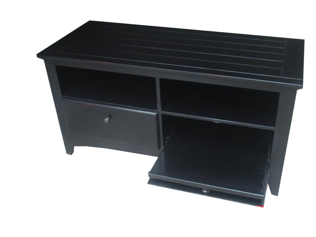 50" TV Console, Red Rubbed Black
