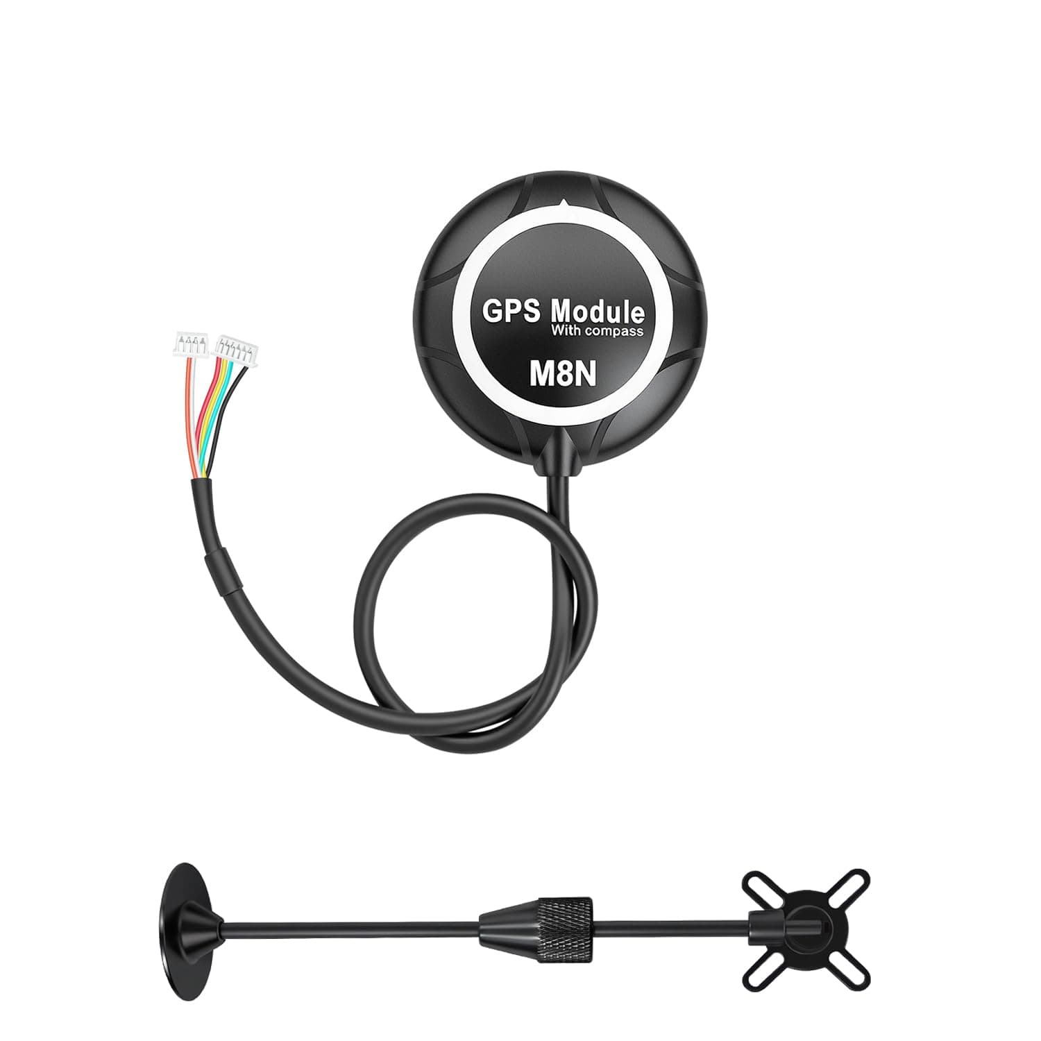 HAWK’S WORK M8N GPS Module with Bracket, High Positioning Accuracy for DIY Drone Multirotor RC Plane (Pixhawk Connector)