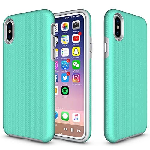 ZaPro iPhone Protective Case [Liquid Air Capsule TPU] Soft Flexible Silicone Qi Compatible Bubble Air Cushion Technology Mobile Phone Case Cover For Apple iPhone Phone Case Cover
