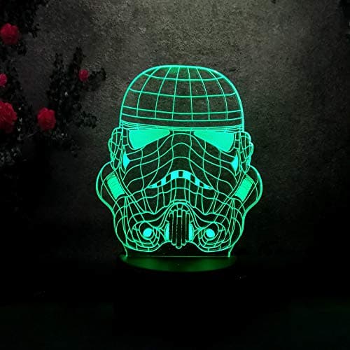 Amore Star Wars Imperial Stormtrooper-3D LED Night Light -7 Color Change - Remote Touch Control Kids Night Light Toys Birthday Gifts Bedroom Lamp Desk Table lamp
