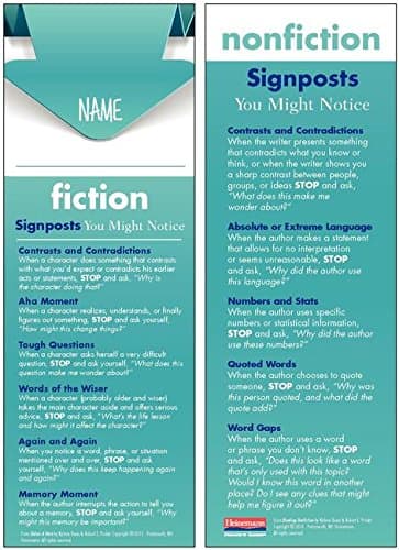 Notice & Note / Reading Nonfiction Signpost Student Bookmarks: 30-Pack Paperback – 21 Oct. 2015