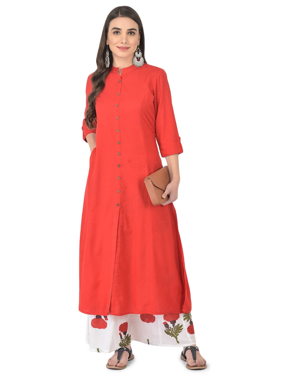 Pistaa's Women's Cotton Solid Readymade Salwar Suit Set