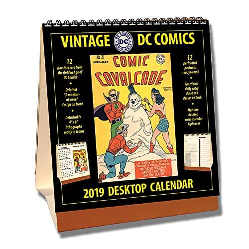 Vintage DC Comics 2019 Desktop Calendar: Classic DC Comics Covers