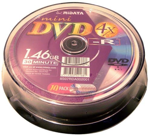 Ritek Ridata Mini DVD-R 1.46GB 4X, 10-Pack