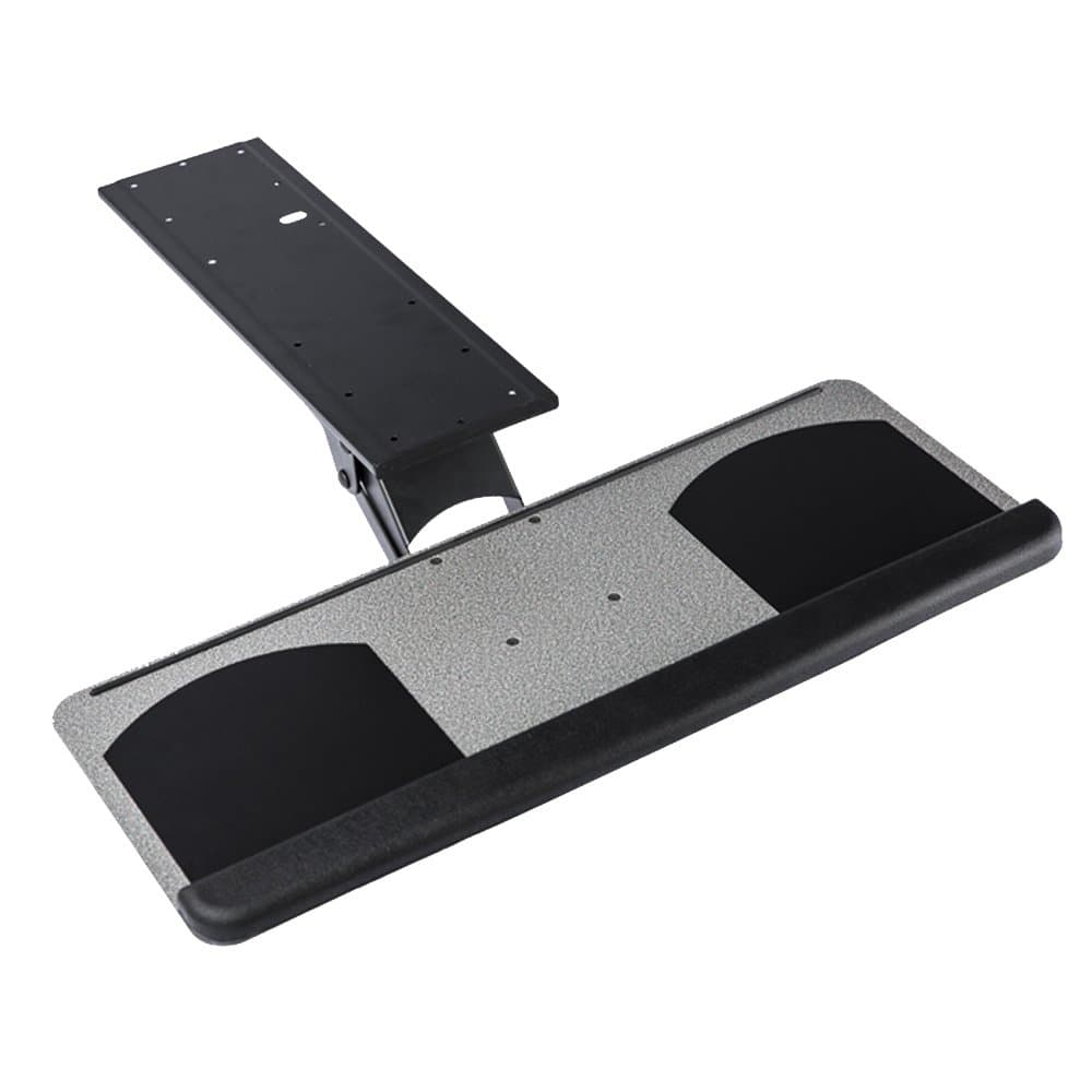 New Undermount Height Adjustable Keyboard Tray Mouse Pad Tray with Drawer and Tiltable Ergonomic Design 360 revolvable (25" x 10")