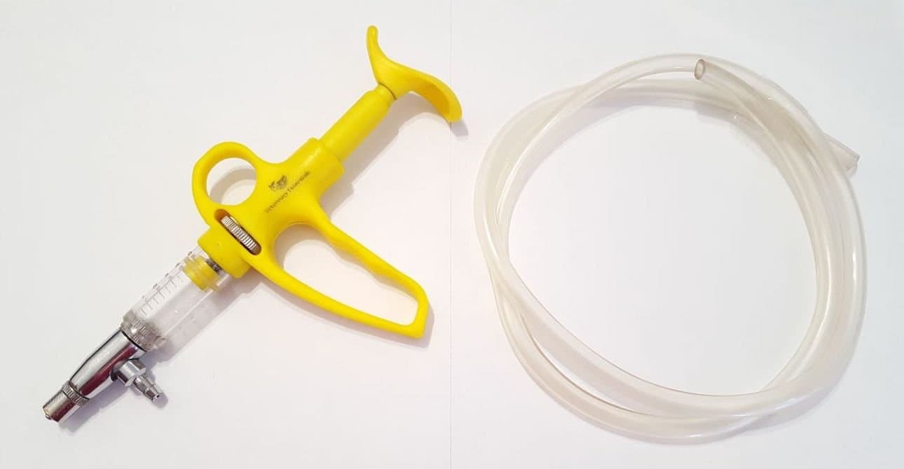 Automatic Vaccinator Dose Syringe 5mL Plastic Barrel Livestock Veterinary