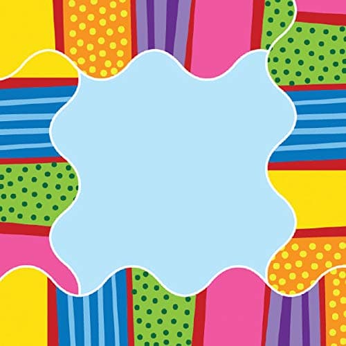 Sona Edons Decorative Borders for Bulletin Board, Black Board, Windows Multicolour-Colourful Pattern -2 Border(Set of 6)