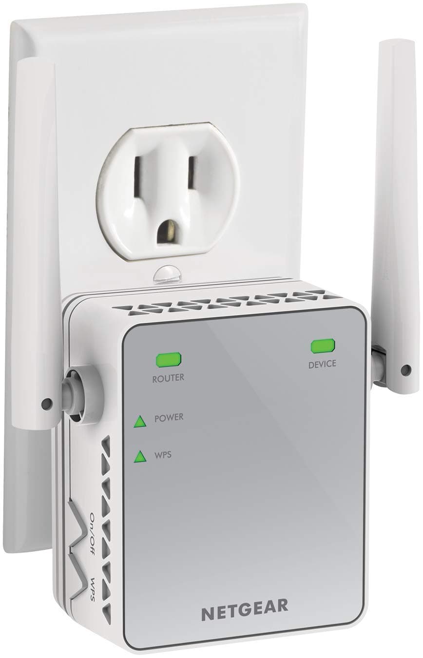 NETGEAR Wi-Fi Range Extender EX2700 - Coverage Up to 800 Sq Ft and 10 Devices with N300 Wireless Signal Booster & Repeater (Up to 300Mbps Speed), and Compact Wall Plug Design