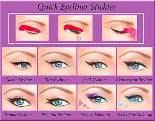 ORIGINAL Quick Eyeliner Stickies COMPLETE SET 80 pcs. Eye Makeup Stencils Sticky Stickers