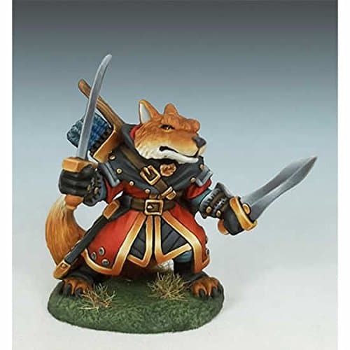 Fox Dual Wield Warrior Miniature Critter Kingdoms Dark Sword Miniatures