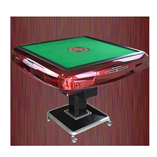 Automatic Mahjong Table Chess Cards Mahjong Set&Racks&Game Jongg Can Be Collapsed Automatic Interesting Game Develop Intelligence Increase Friendship 100W 220V 95 * 105Cm 144X,Red