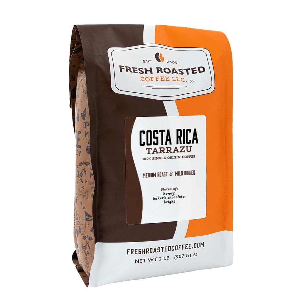 - Fresh Roasted Coffee, Costa Rican Tarrazu, 2 lb (32 oz), Medium Roast, Kosher, Whole Bean