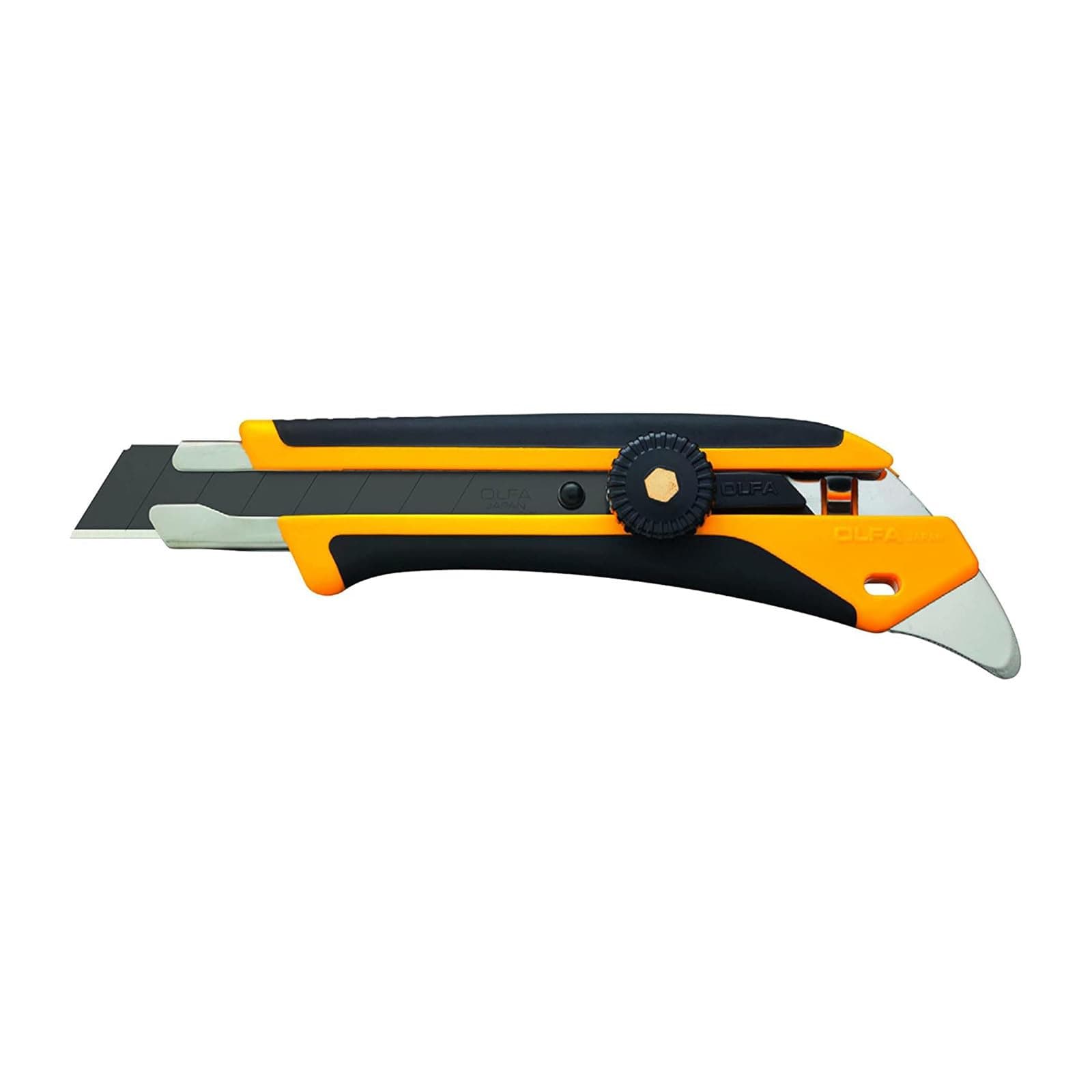 18mm Heavy-Duty Utility Knife (L-5) - Multi-Purpose Custom Cutting Depth Precision Knife w/Reinforced Fiberglass Handle & Snap-Off Blade, Replacement Blades: Any OLFA 18mm Blade