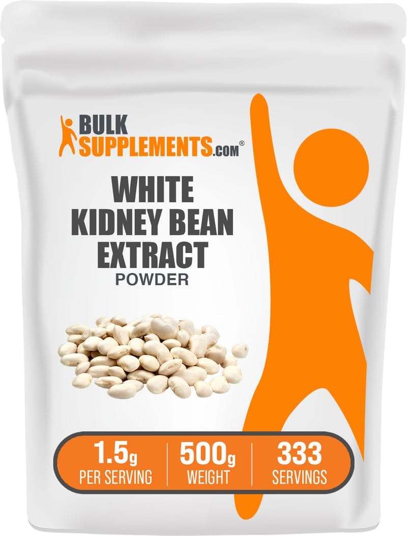 BulkSupplements.com White Kidney Bean Extract - Powdered Extract for Digestive Support, Protein Source - Gluten Free - 1500mg per Serving, 333 Servings (500 Grams - 1.1 lbs)