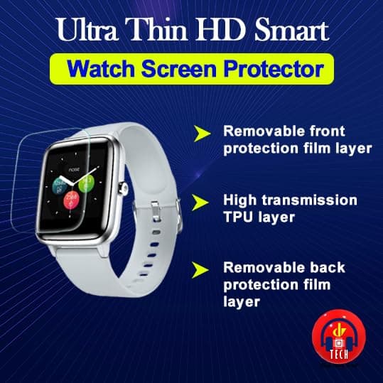 DVTECH® Smartwatch Screen Protector Compatible with Titan Celestor Protective Ultra Clear (Flexible Screen Protector) (Pack of 02)