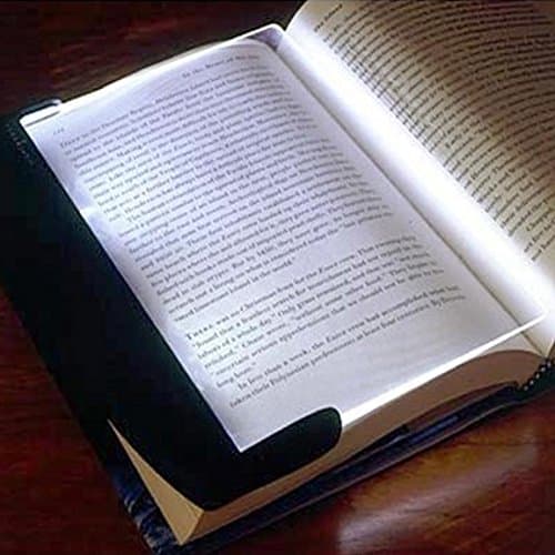 Techsun LED Book Light Night Reading Lamp Protect Eyes (Black, Transparent)