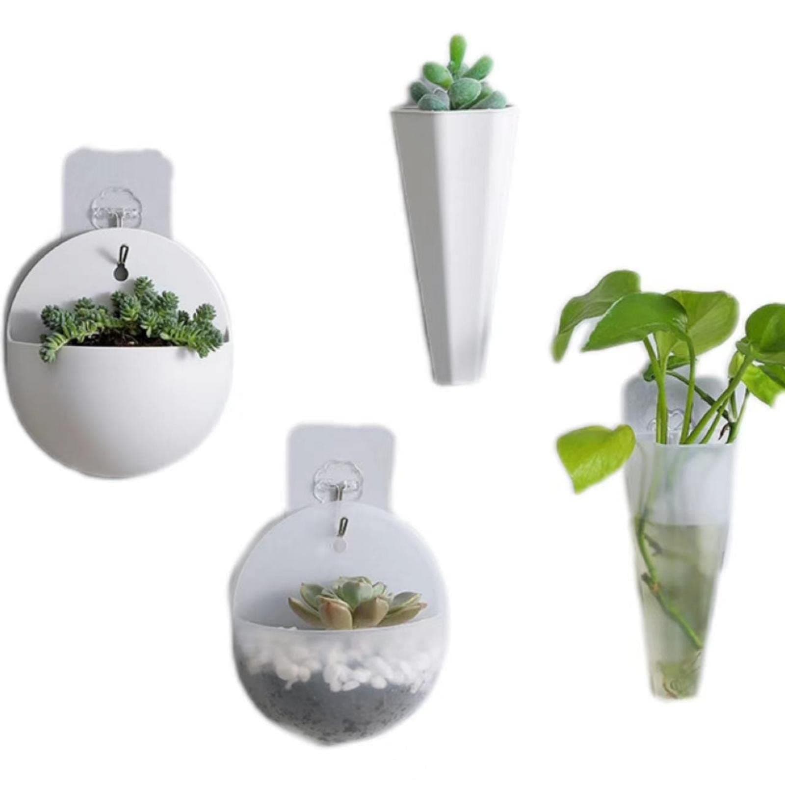 HIDDIT Wall Mounted Plant Container Wall Hanging Vase Home Wall Decor Green Dill Plant Succulent Mini Cactus Artificial Plant Best Gift from j