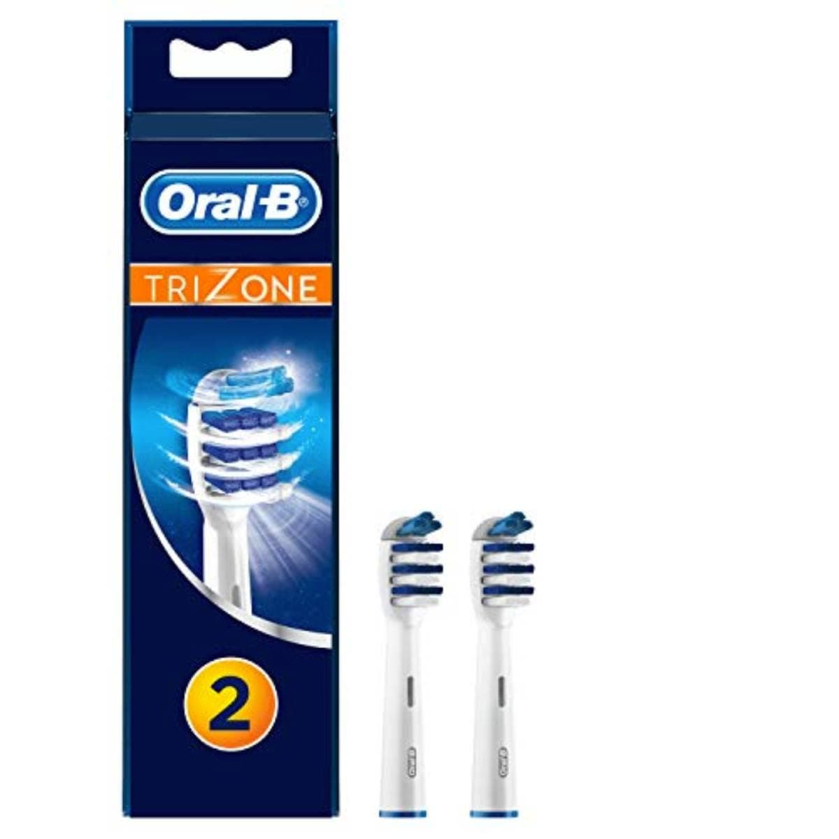 TriZone Electric Toothbrush Replacement Heads Powered by Braun - Pack of 2