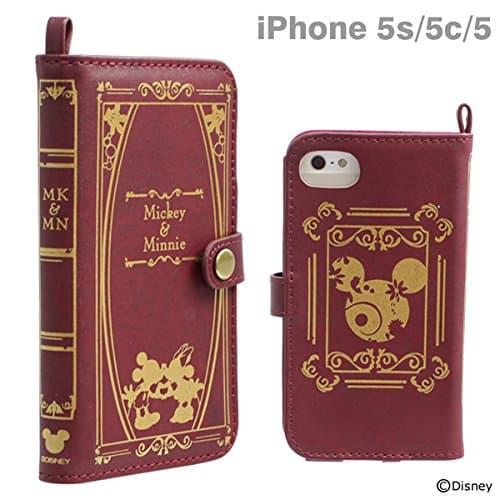 Disney Characters Old book iPhone 5/5S/5C Case (Mickey & Minnie /Burgundy)