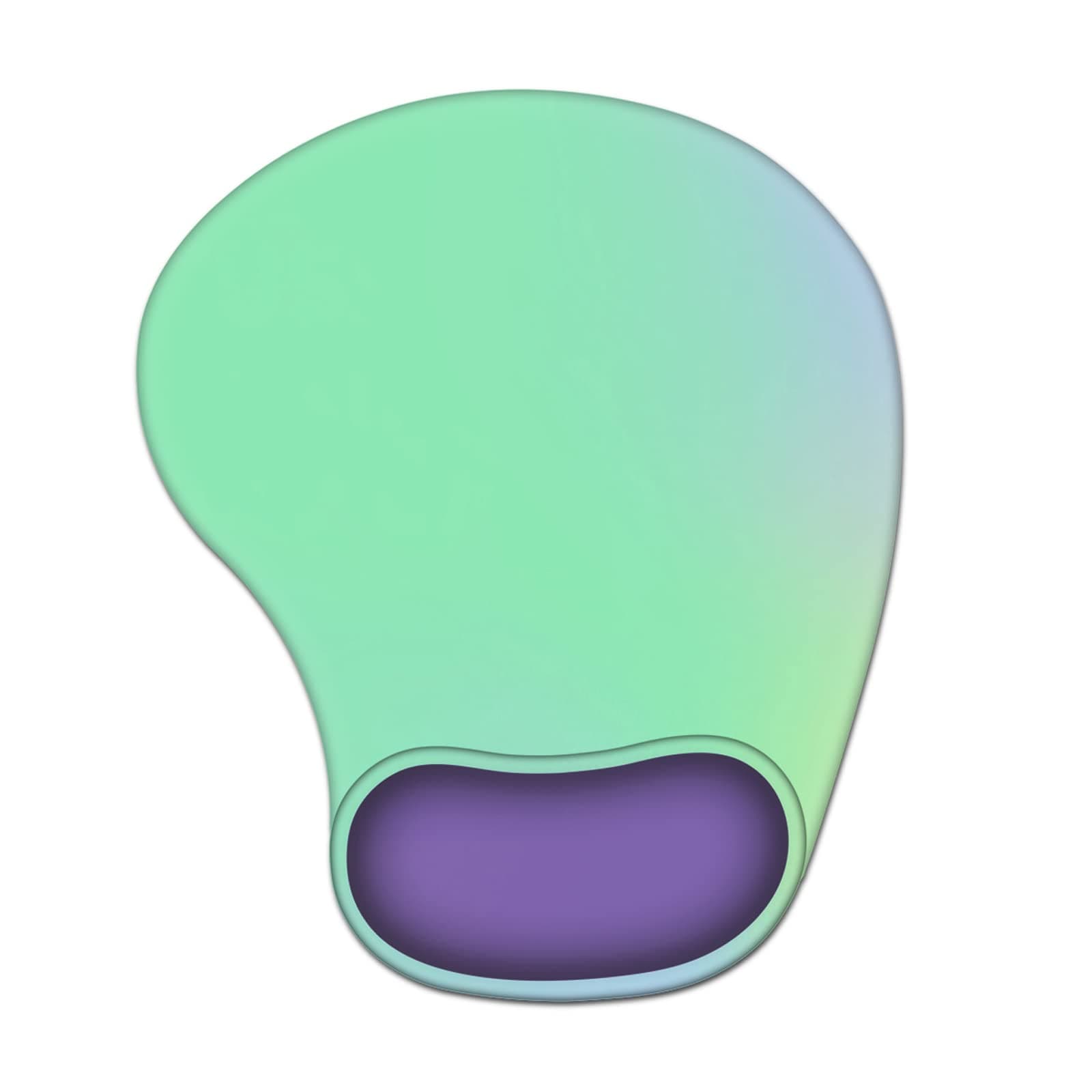 WINTOJO Ergonomic Mouse Pad with Gel Wrist Rest Support Comfortable Mouse Pad Pain Relief Mousepad with Non-Slip PU Base for Computer Laptop & Mac, Home,Office & Travel Green