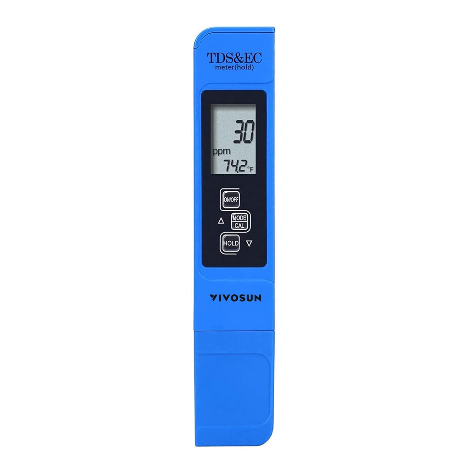 TDS Tester 3-in-1 TDS EC & Temperature Meter Ultrahigh Accuracy Digital Water Quality TDS Tester, for Drinking Water, Gardening, Aquariums, Blue