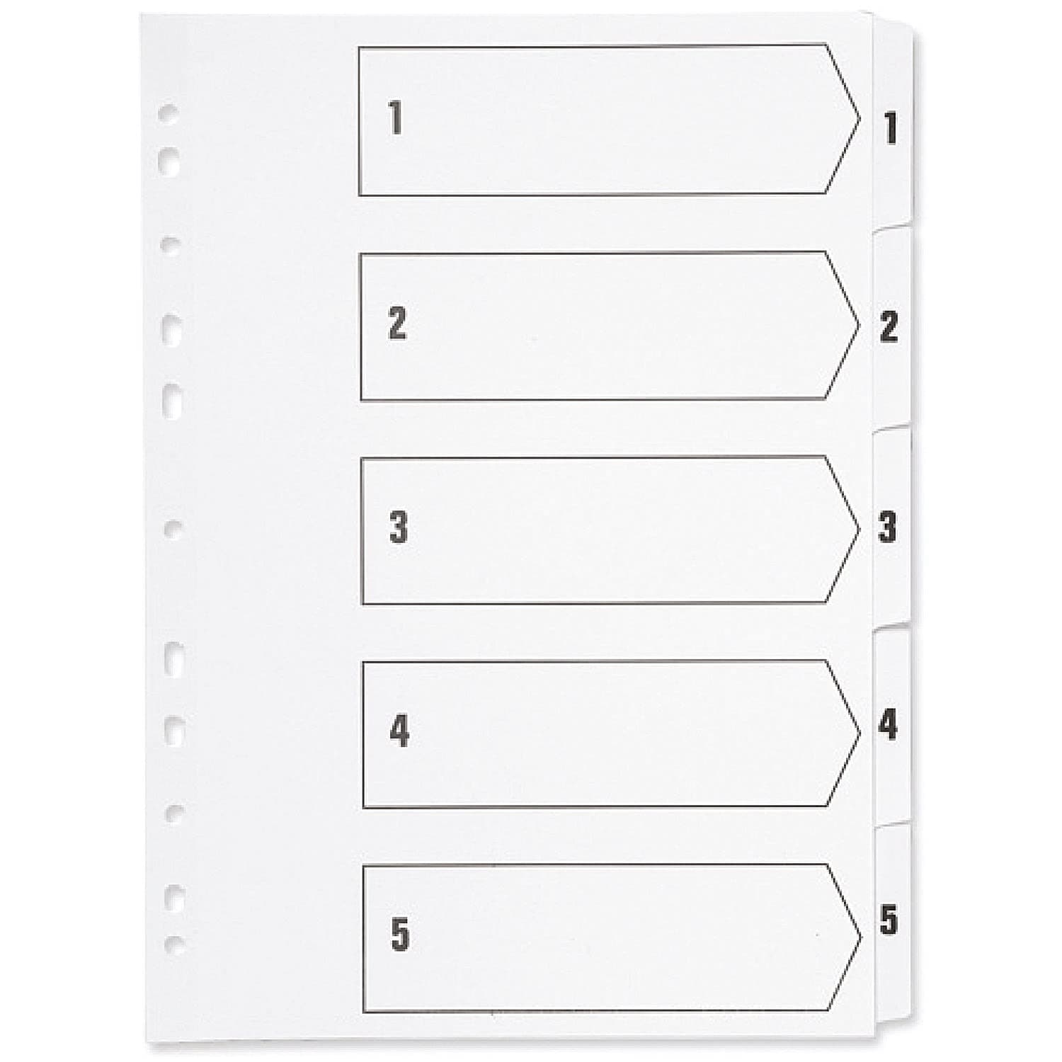 Q-Connect 1-5 Index Multi-punched Polypropylene White A4