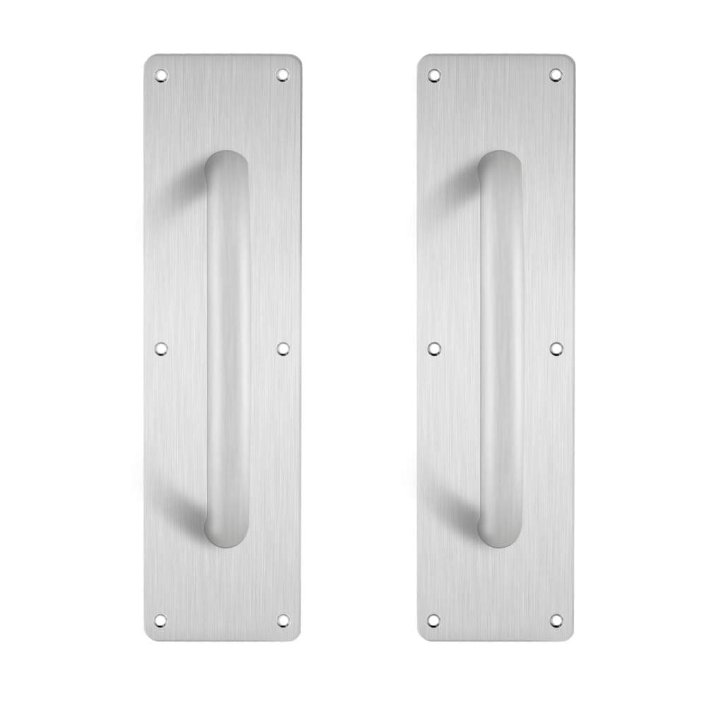 BTMB 2 Pcs Stainless Steel Pull Push Door Handle Plate for Wooden Door Composite Door,200x65mm/7.8''x2.55''