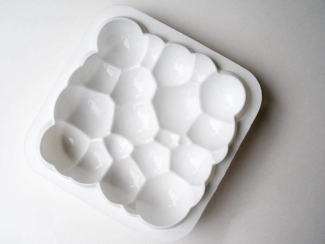 Stilnati brand 1 pcs 3D bubbles sky cloud silicone cake mold white color, baking mold, mousse chiffon pastry cakes, pan, biscuit, candy, ice cream, jelly, brownie, cookie