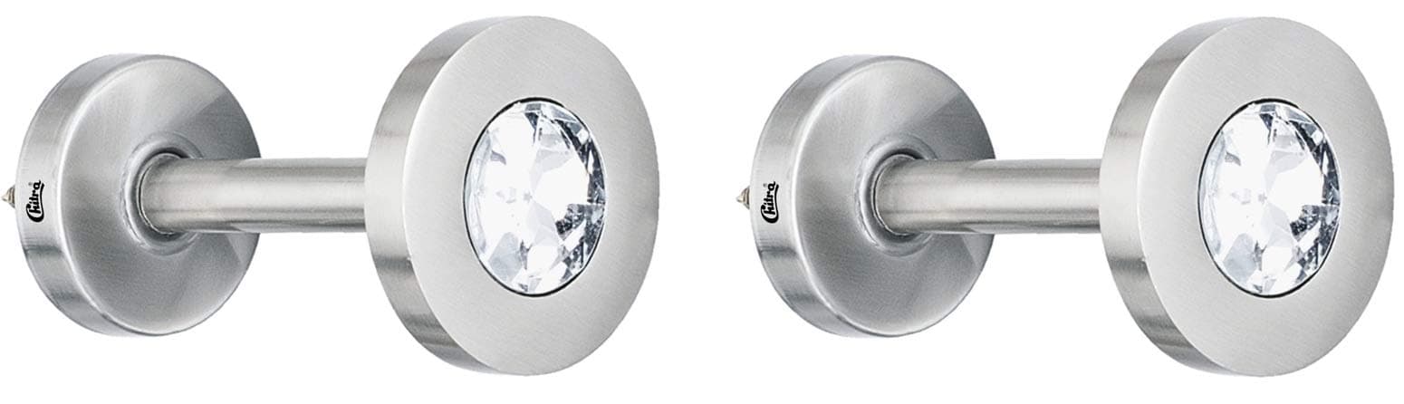 Chitra Window 2 Pcs Curtain Holdback for Curtains Wall Mounted Metal Drapery Hook for Door Window Treatment-Tiffany Tie Back (Satin Silver)