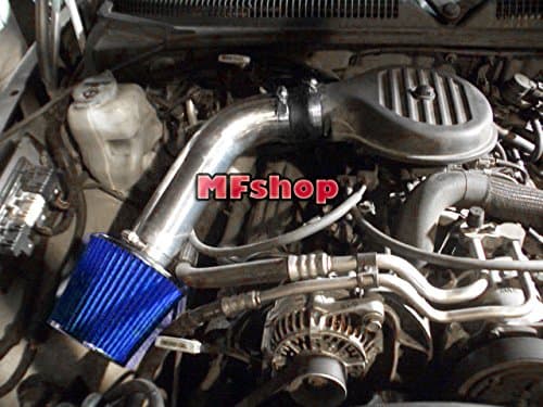 Air Intake Filter Kit System works with 1997 1998 1999 2000 2001 2002 2003 Dodge Dakota with 3.2L 3.9L 5.2L 5.9L Engine (Black Accessories with Blue Filter)