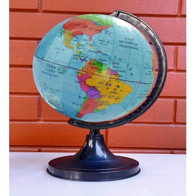 Rotating 3 Inch World Globe with Plastic Base for Office Table, Show pieces, Home Décor, and Decorations items, Study Table decor Items, Birthday, Party Gifts and Aniversary.