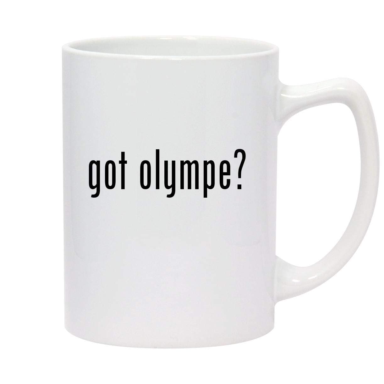 got olympe? - 14oz White Ceramic Statesman Coffee Mug