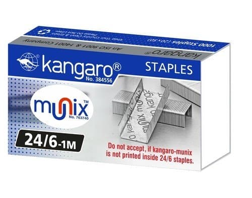 OndeskHighFiTech Kangaro 24/6 Staples Pack -5 Packs