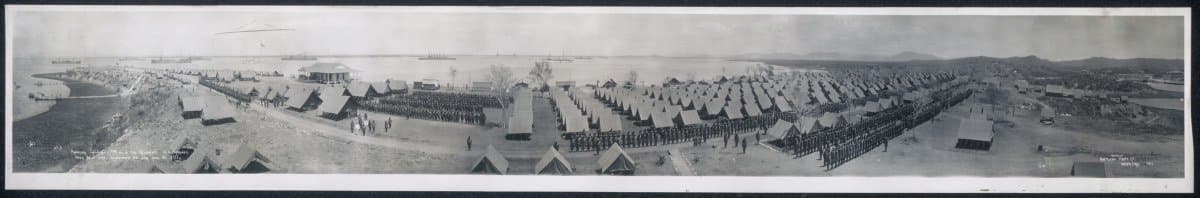 1911 Panorama showing 1st, 2nd & 3rd Regiments, U.S. Marines, Deer Point Camp, G
