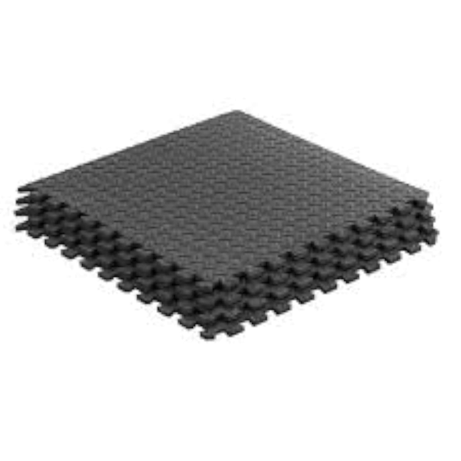 Black Puzzle Mat Multi Tiles Foam Protection Interlocking Floor Mats Padding for Home Gym Flooring Exercise Workouts 6-Pack