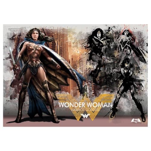 MightyPrint Batman vs Superman (Warrior Goddess) Wall Art Next Generation Premium Print
