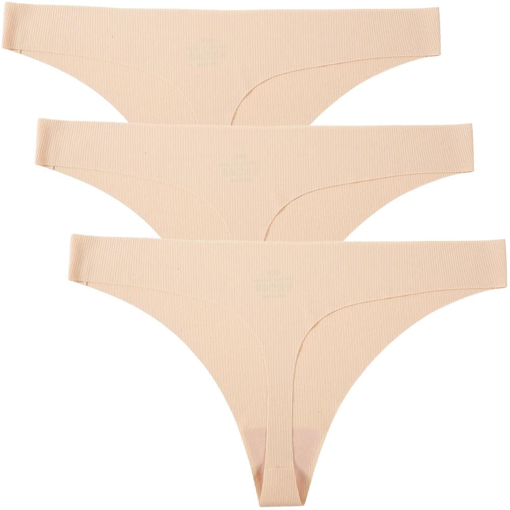 3 Pack C String Thong Sets Nylon Seamless G String for Women No show Brazilian Back Panty