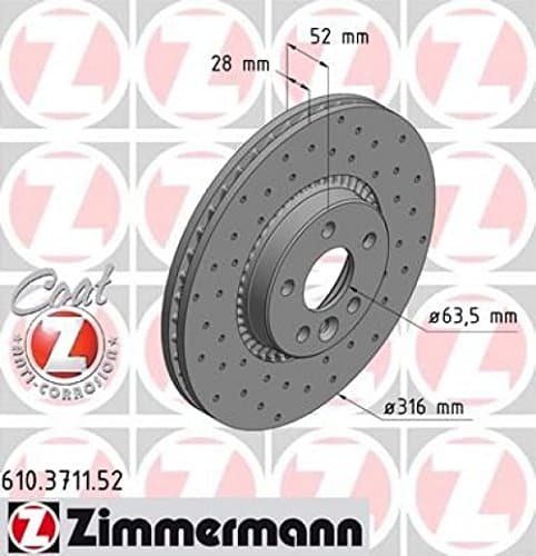 Zimmermann 610.3711.52 Brake Disc