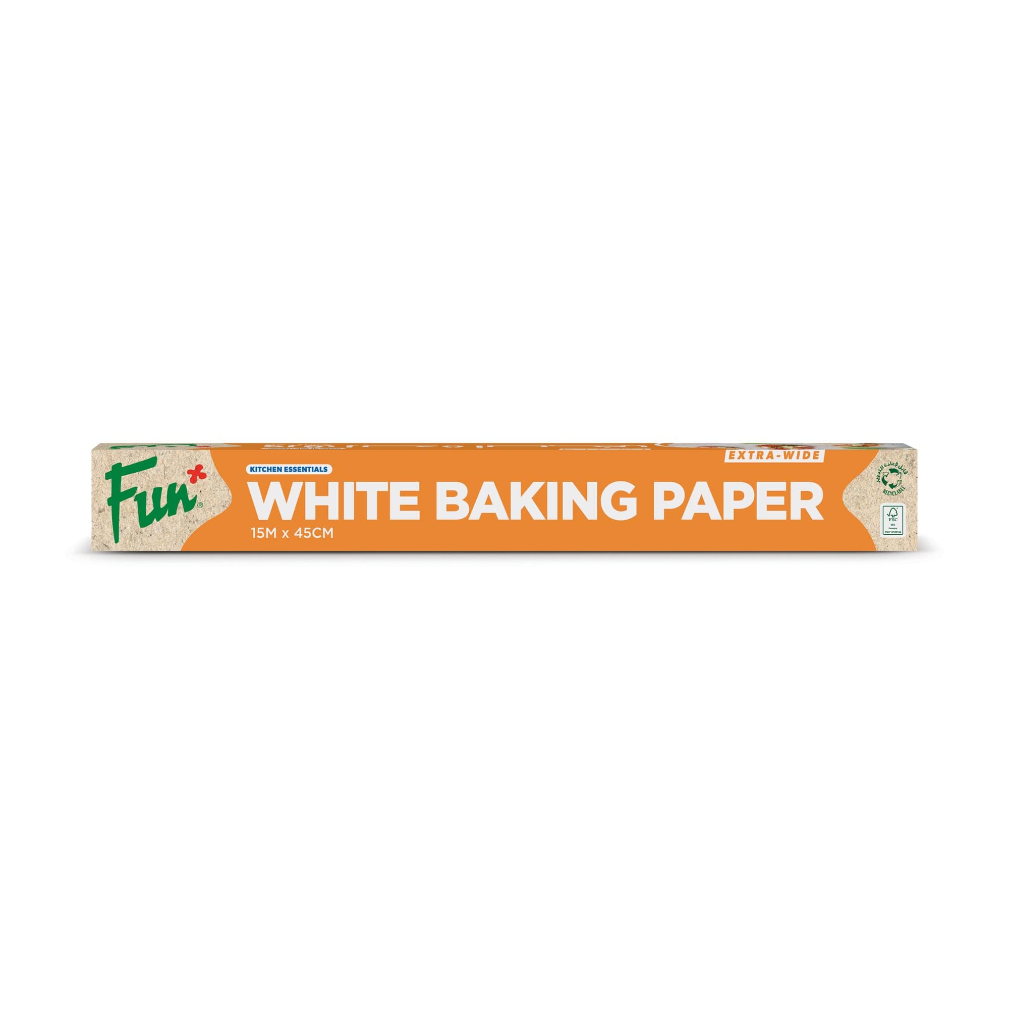 Fun® Indispensable Silicone Coated Baking Paper, Extra Wide 15m X 45cm, White