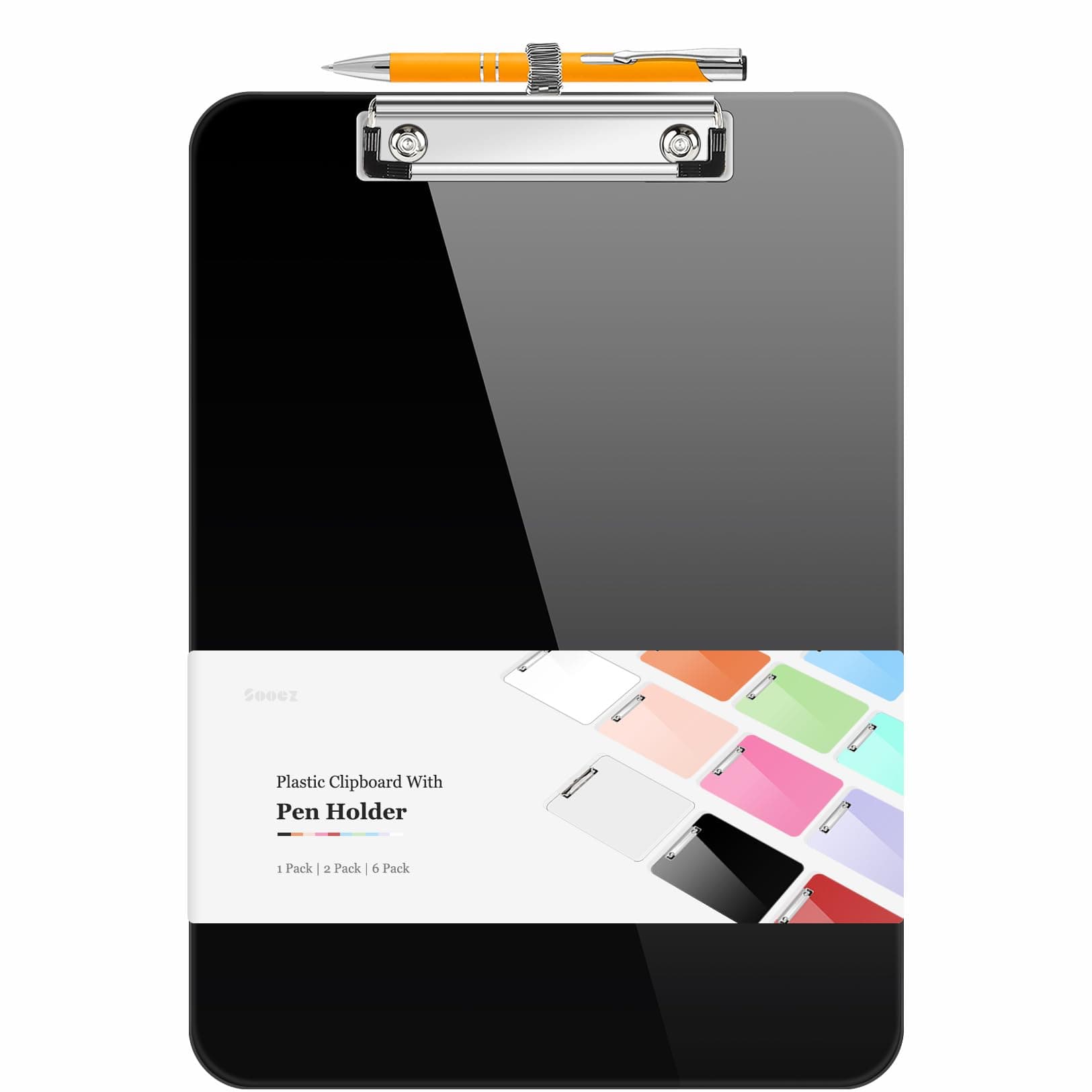 Plastic Clipboard with Pen Holder