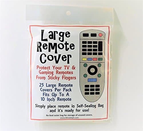 TV Remote Covers. Large Easily fits 10" Device. 25 Covers in Package. Protects from Liquids, Dirt, Grime, Food and Germs