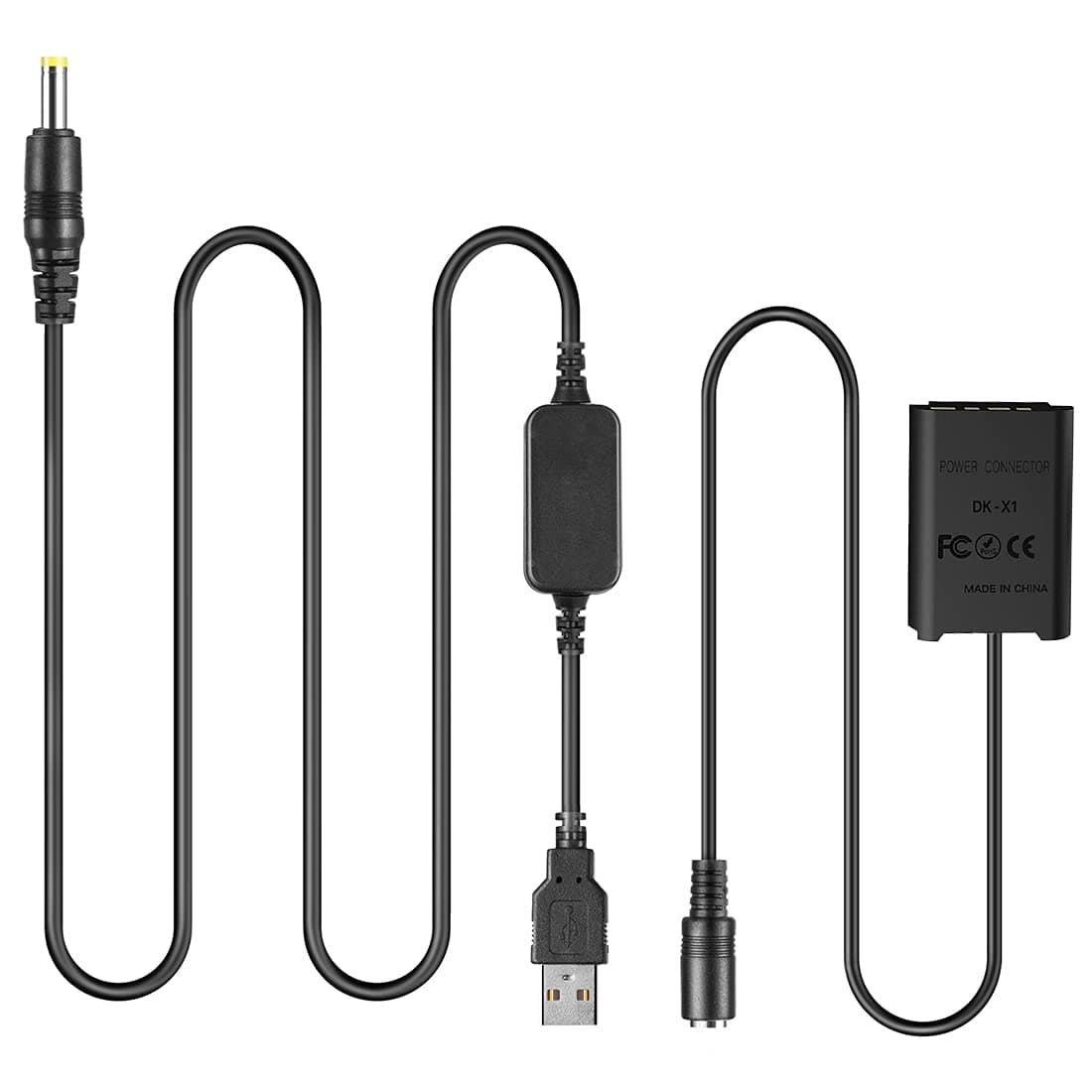Raeisusp USB Cable AC-LS5 Drop Voltage Cable 5V-4.2V Camera Adapter + DK-X1 DC Coupler NP-BX1 NPBX1 Dummy Battery for Sony DSC-RX1 DSC RX100 RX1R