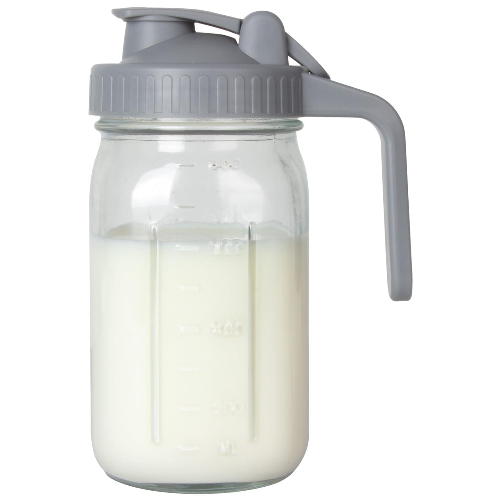 - Breast Milk Pitcher 32oz Glass Pitcher with Lid, Formula Pitcher Leakproof Drip-Free Spout, Wide Mouth Mason Jar Pitcher for Easy Pouring, Dishwasher Safe Breastmilk Storage Pitcher