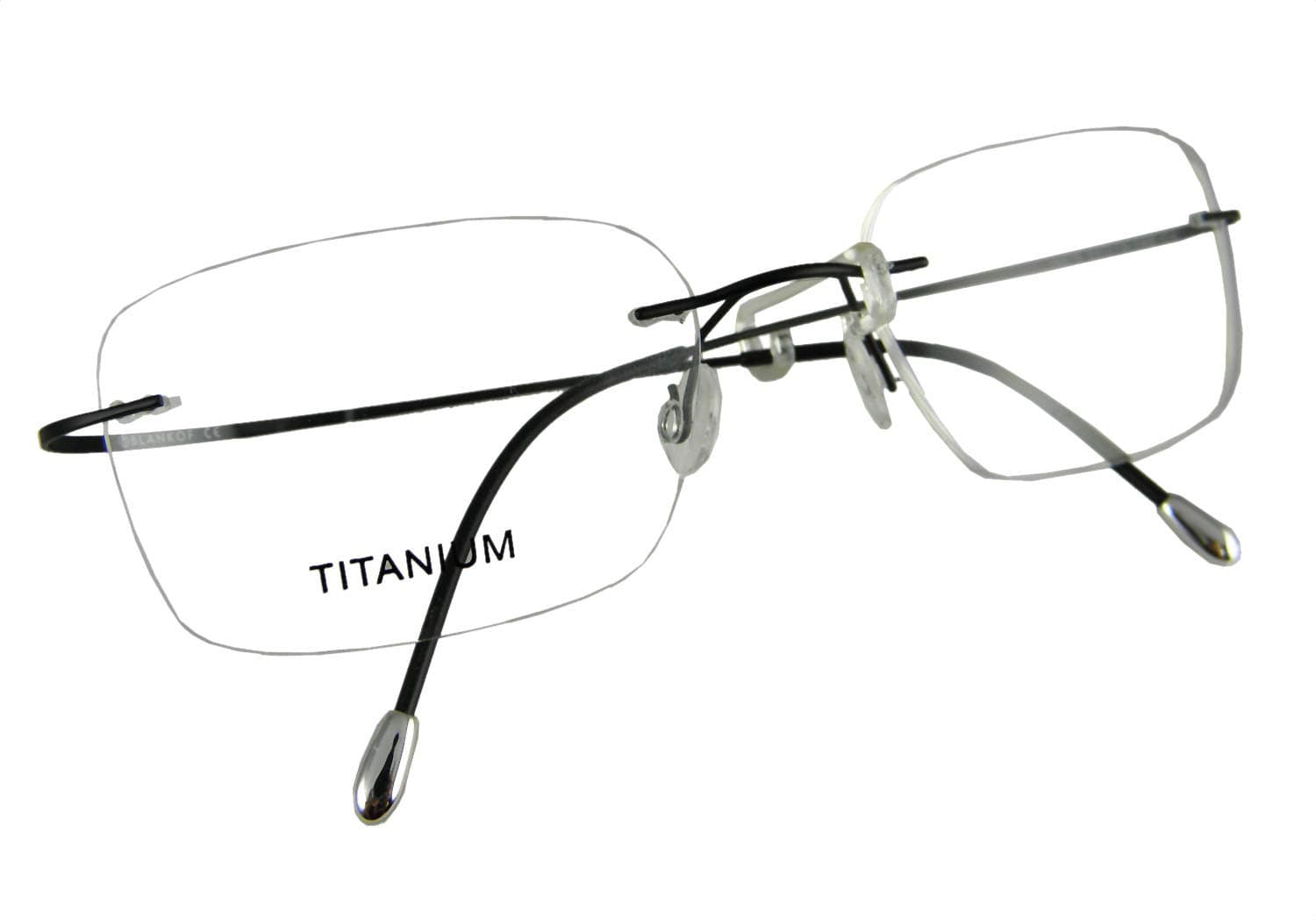 Circleperson Rimless Titanium Eyeglass Frames RX-able Men Hingeless Light Weight 55-18-140