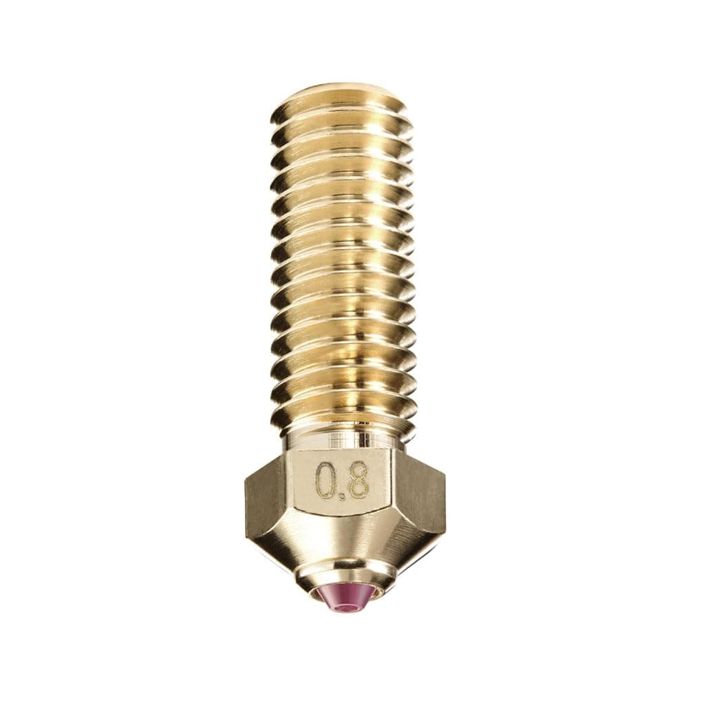 Ruby Volcano Nozzle Abrasion Resistant High Flow 0.8 Sidewinder 1.75mm Hardened (Volcano, 0.8mm)