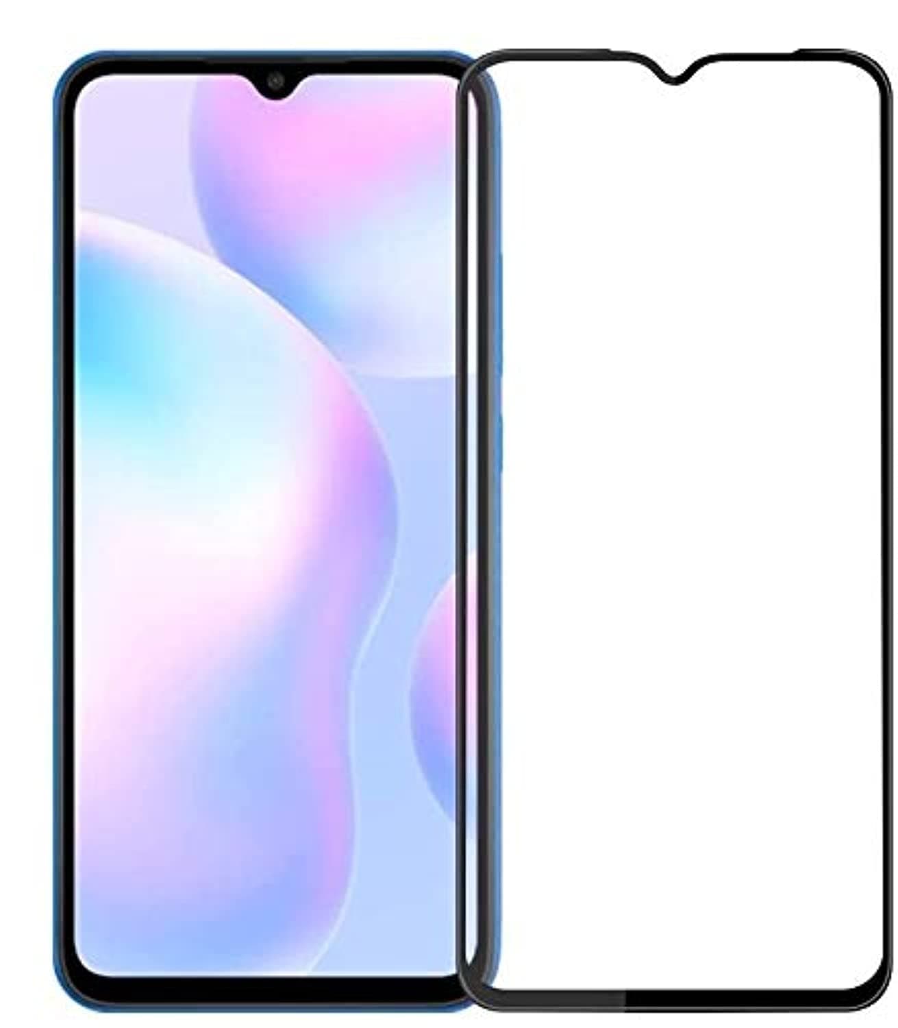 Xiaomi Redmi 9 / Redmi 9A / Redmi 9C / Poco C3 Screen Protector Glass Tempered Full Glue Screen Guard for Xiaomi Redmi 9 / Redmi 9A / Redmi 9C / Poco C3 (Black) by Nice.Store.UAE