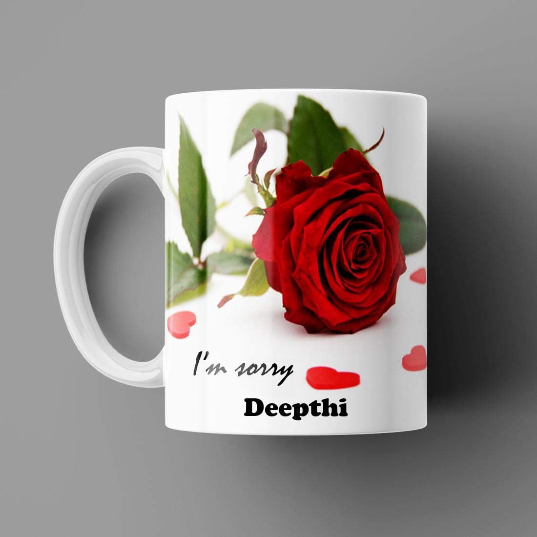 Deepthi I AM Sorry Printed White Ceramic Coffee Mug (350) ml