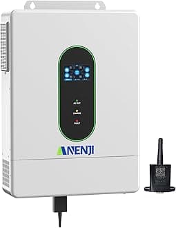 Hybrid Solar Inverter 48V 12000W,Dual MPPT 500V 220A Charger,120/240V Split-Phase,Support Parallel 6 Units Pure Sine Wave Off-Grid+On-Grid Inverter for Home Loads,Lead Acid/Lithium Battery Compatible